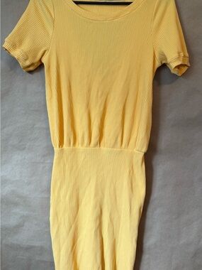 NWT Free People Beach Hour Hour Mini Dress in Citrus- size Medium